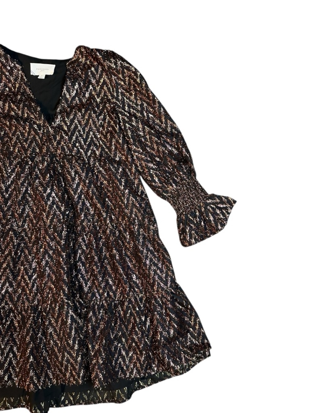 Pomander Place Metallic Ikat Kenzo Dress M - Picture 5 of 7